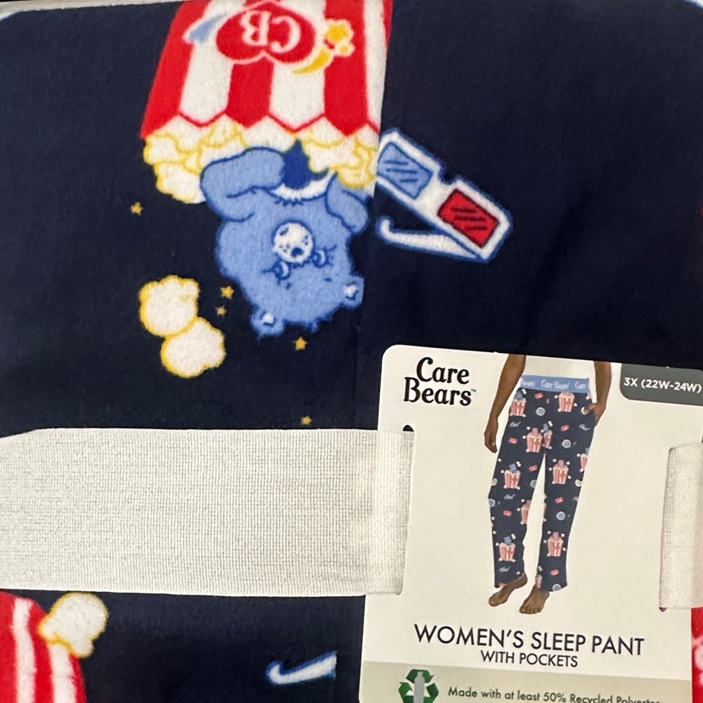 Care Bears Navy and Pink Sleep Pant With Pockets - Picture 2 of 4